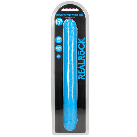Shots Toys 15 Inch Glow in the Dark Neon Double Dong