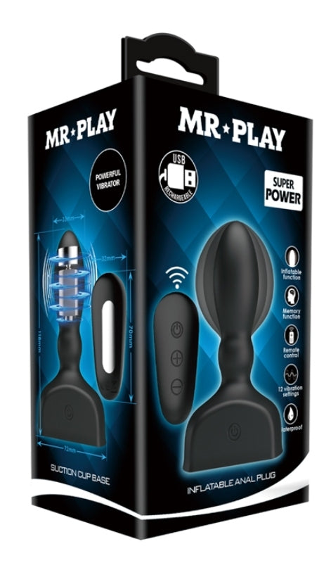 Mr Play Inflatable Vibrating Anal Plug