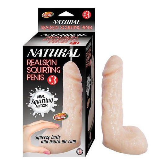 NATURAL REALSKIN Squirting Penis No.3 - 7.5 Inch - - Realistic Dildos