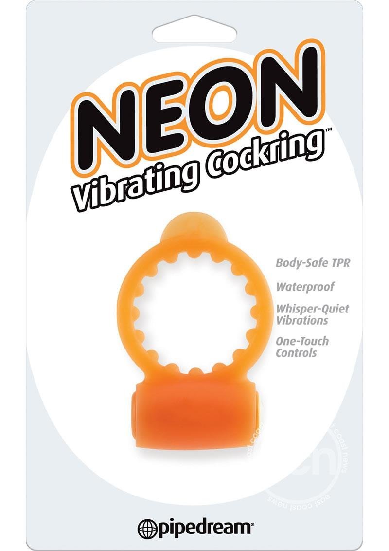 Neon Vibrating Cock Ring - Blue - Cock Rings