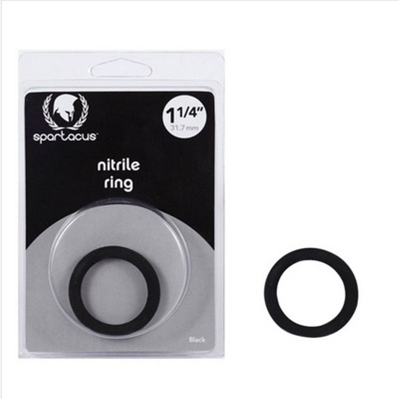 Nitrile C Ring - Black 1.25in - - Stretchy Cock Rings