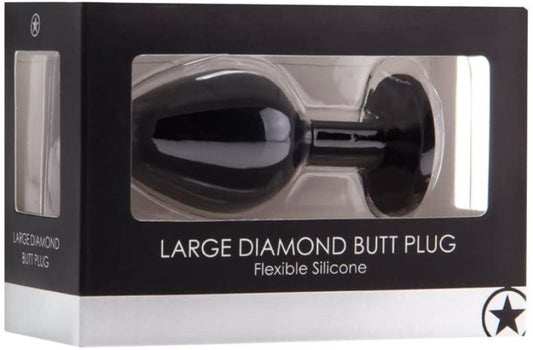 Ouch! Large Diamond Butt Plug Black