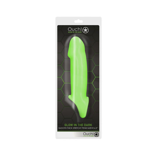 OUCH! Smooth Thick Penis Sleeve Glow in Dark