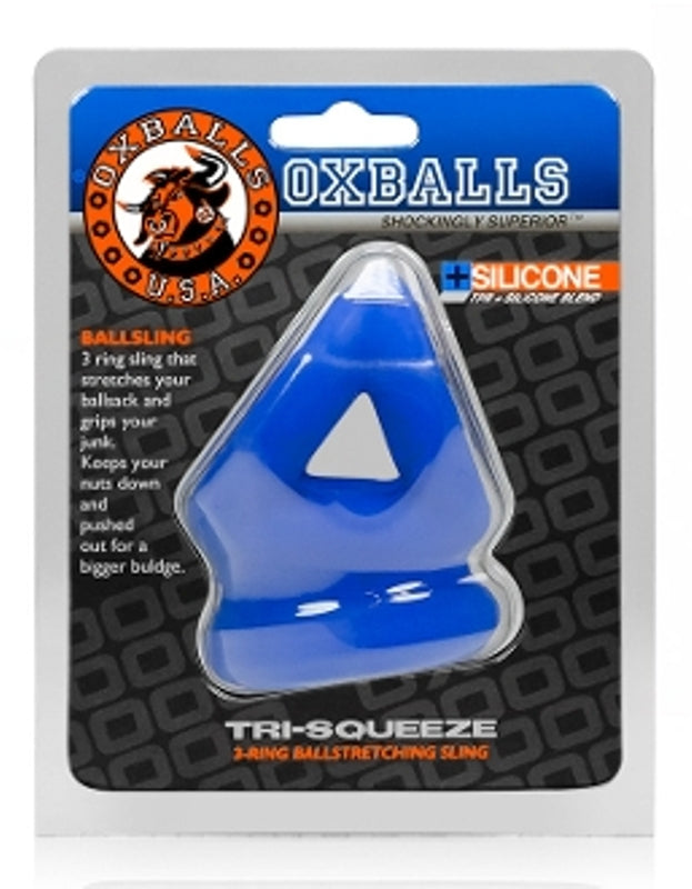 Oxballs Tri-Squeeze 3-Ring Ballstretching Sling - - Ball and Cock Toys