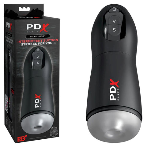 Pipedream Products PDX Elite Suck O Matic Vibrating Male Masturbator with Suction - Realistic Butts And Vaginas