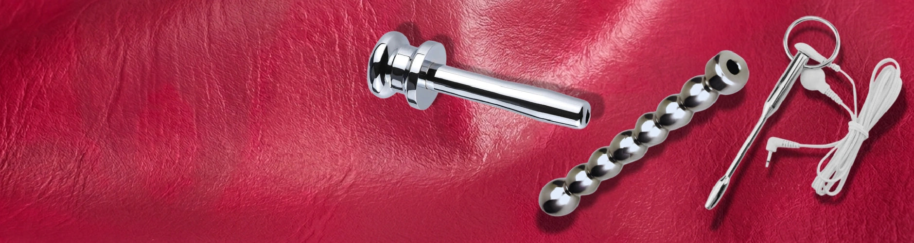 Penis plugs collection banner – urethral sounds and plugs Australia