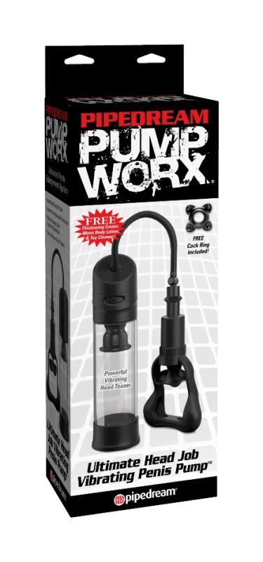 Pump Worx Ultimate Head Job Vibrating Penis Pump - - Pumps, Extenders and Sleeves