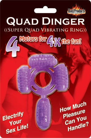 Humm Dinger Super Quad Ring Pink - - Cock Rings