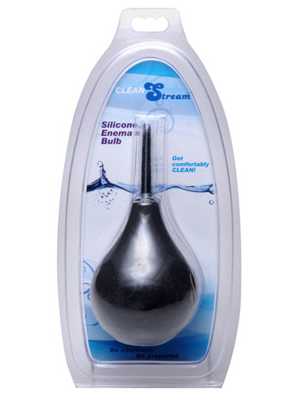 CleanStream Thin Tip Silicone Enema Bulb Black - - Enemas and Douches