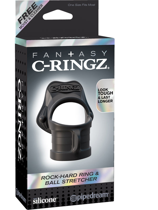 Fantasy C-Ringz Rock Hard Ring & Ball Stretcher - - Stretchy Cock Rings