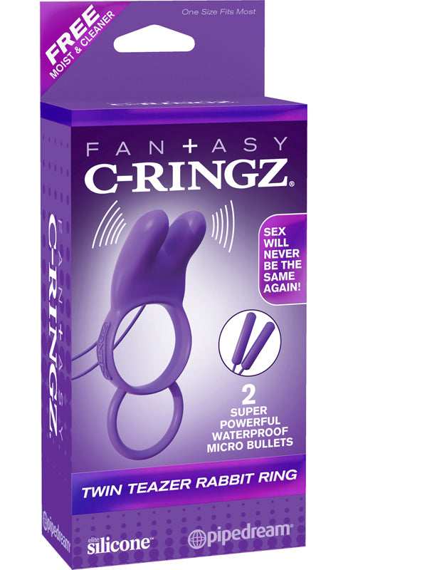 Fantasy C-Ringz Twin Teazer Rabbit Ring - - Vibrating Cock Rings