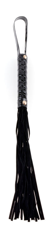 Fetish Fantasy Gold Cat O' Nine Black Leather Flogger - - Whips And Crops