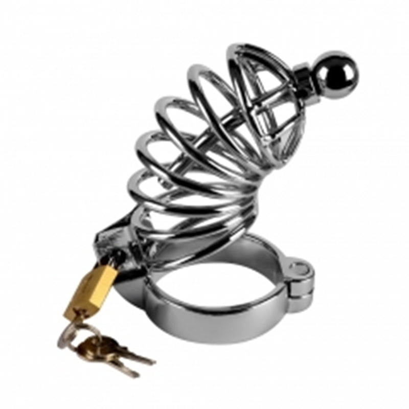 Penetration Metal Chastity Cage - - Male Chastity