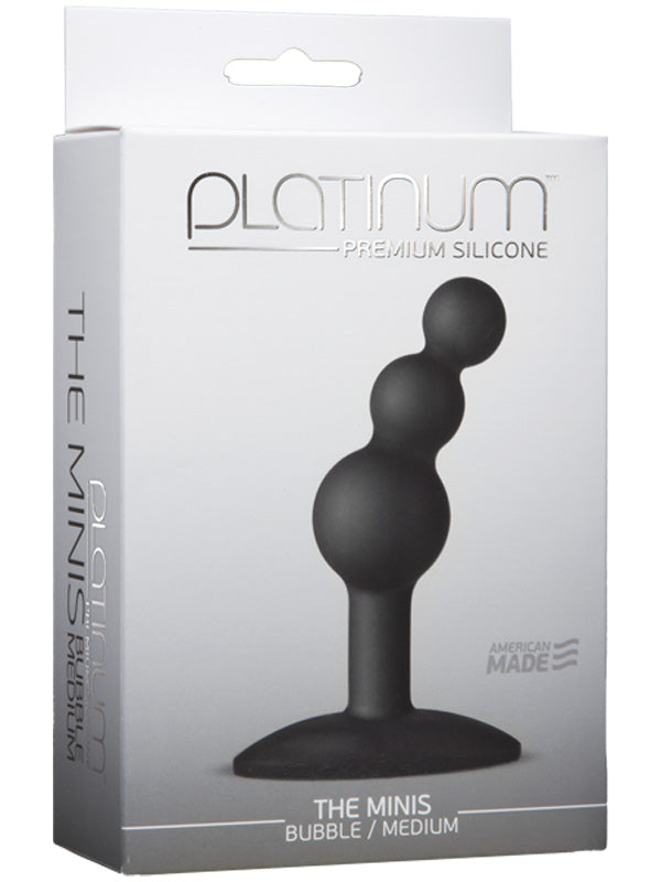 Platinum Premium Silicone The Minis Black Bubble - - Butt Plugs