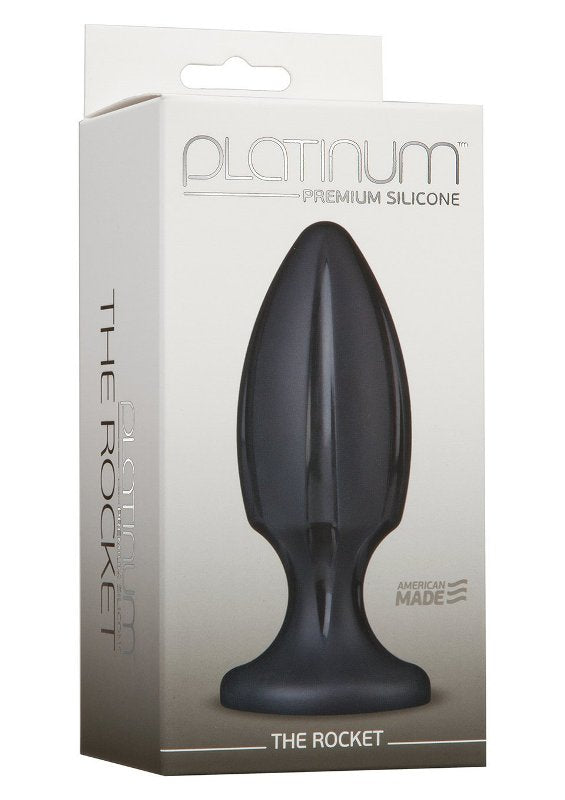 Platinum Premium Silicone The Rocket Black - - Butt Plugs