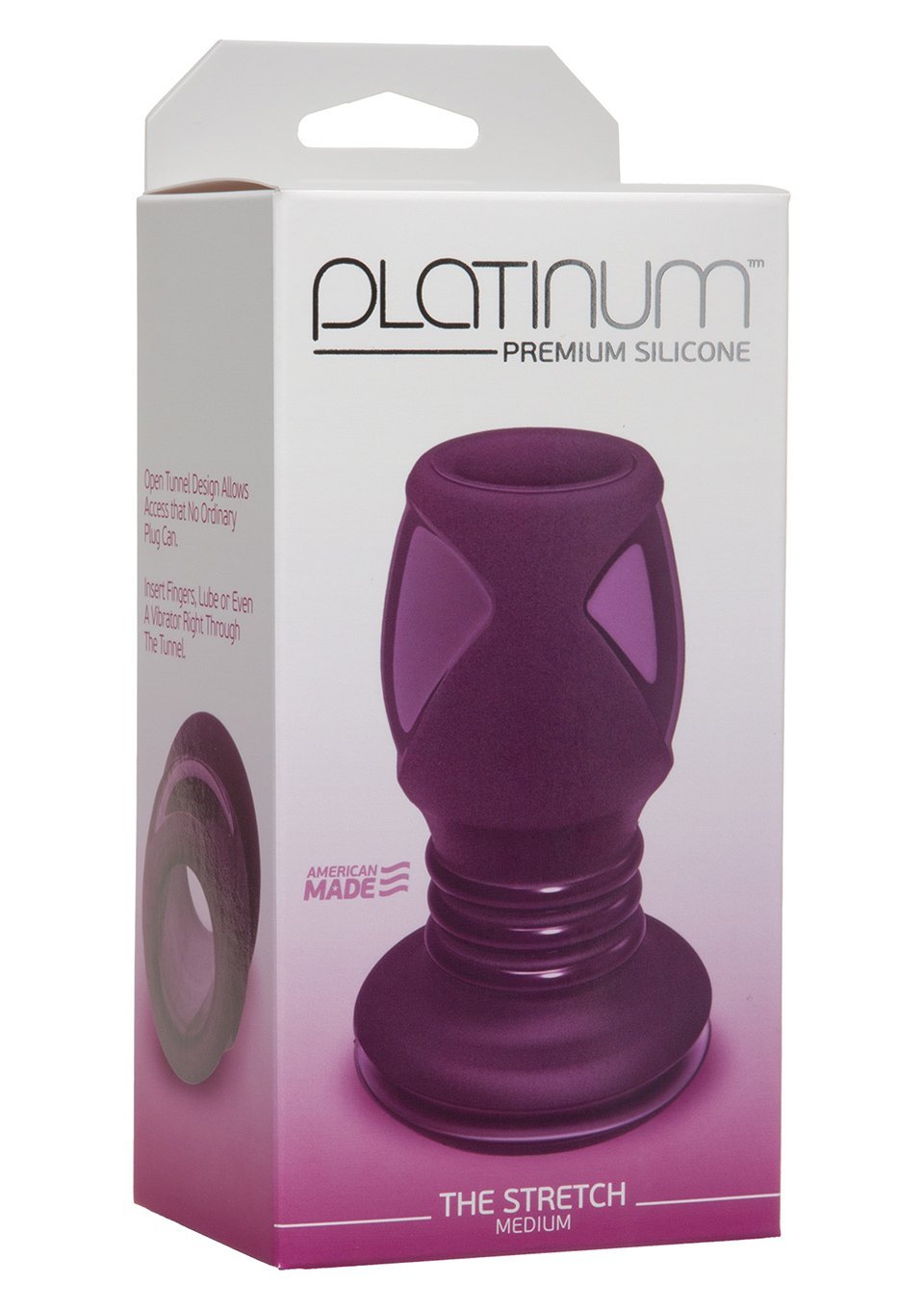 Platinum Premium Silicone The Stretch Medium Purple - - Butt Plugs