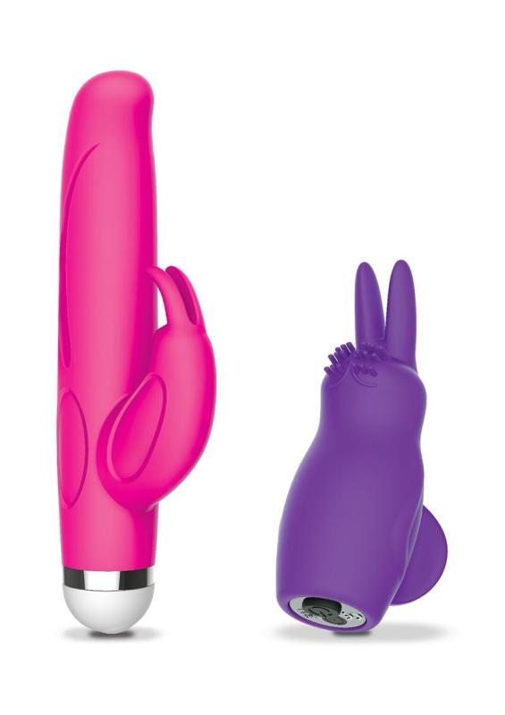 The Mini Rabbit and Finger Rabbit Couples Playtime Set - - Sex Kits