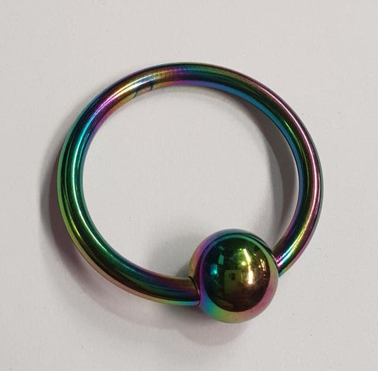 Rainbow Penis Head Glans Ring with Ball
