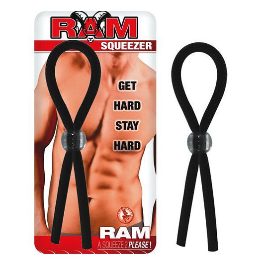 Ram Squeezer Cock Tie - - Cock Rings