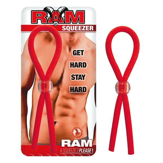 RAM Squeezer Adjustable Stretchy Cock Ring - - Stretchy Cock Rings