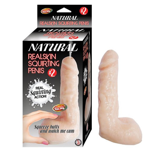 NATURAL REALSKIN Squirting Penis No.2 - 7.25 Inch - - Realistic Dildos