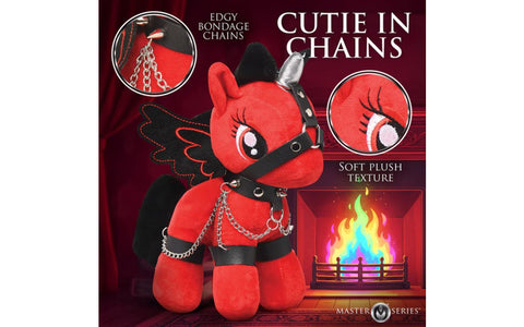 XR Brands Scarlet Chainheart Bondage Pony - Party Gifts and Novelties
