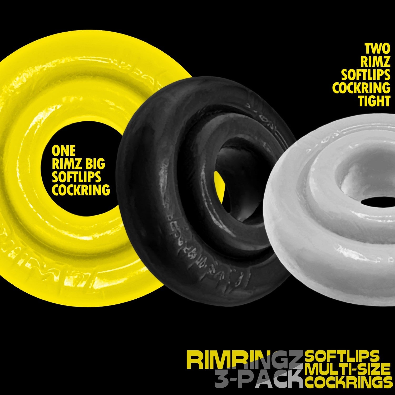 Oxballs Rimringz Multi Size 3 Pack Cock Rings - Cock Ring Sets