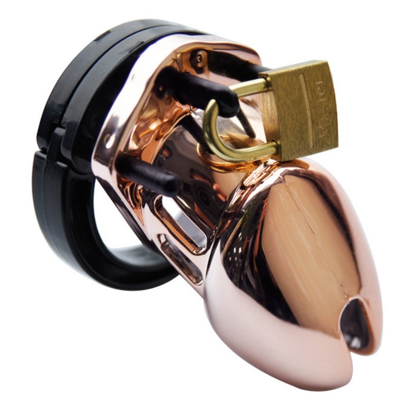 Rose Gold Male Chastity Cage - - Male Chastity