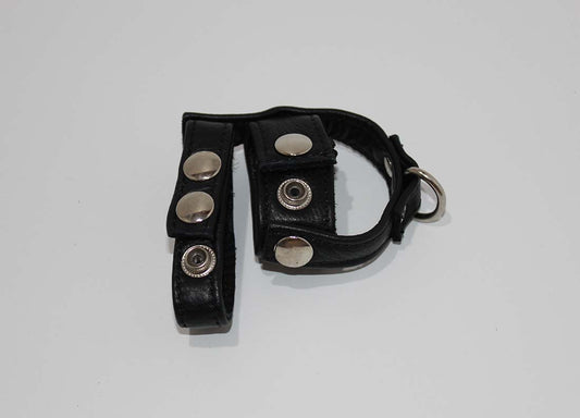 Ruperthuse Leather Cock Ring and Ball Harness - - Cuffs And Restraints