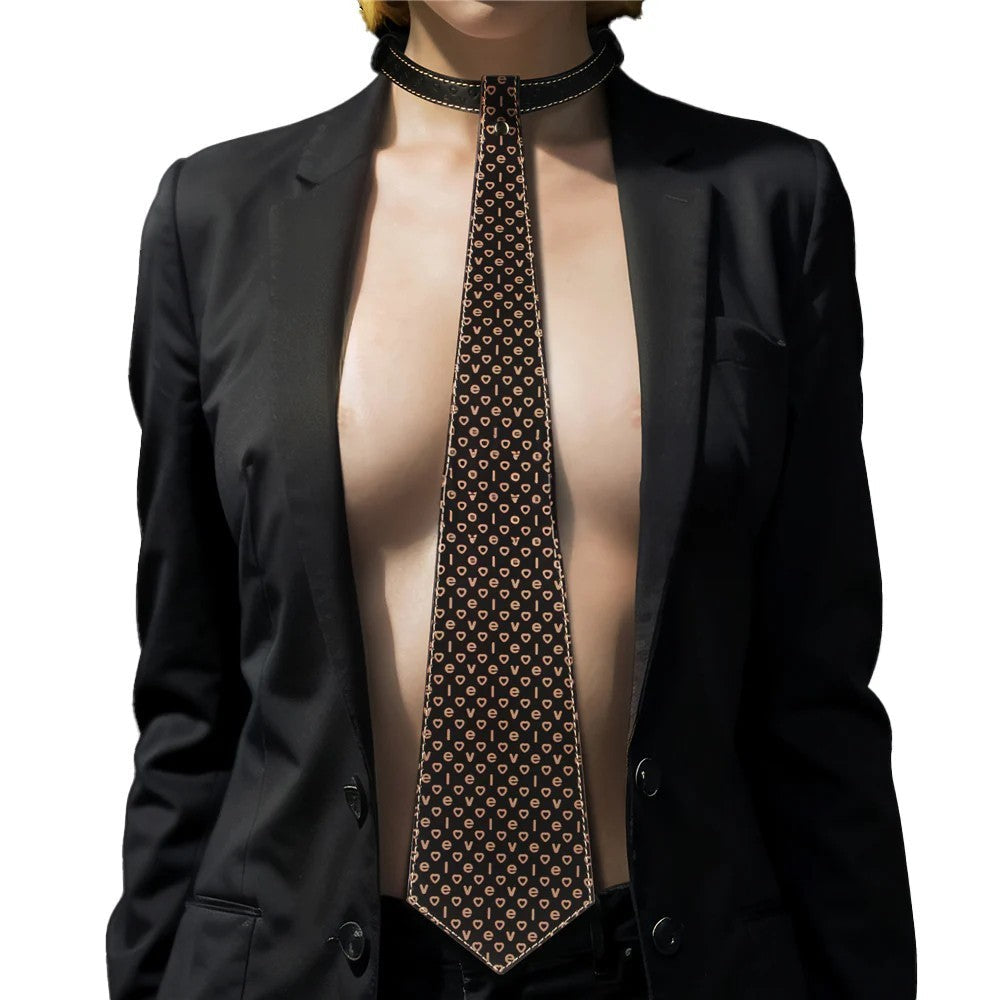 Lovetoy Bondage Tie Collar With Adjustable Strap - Collars and Leads