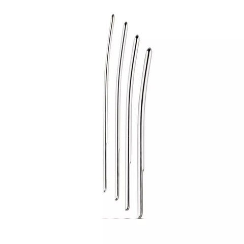 Sinner Gear Single Ended Dilator Trainer Set 4 Piece Medical Grade Steel - Urethral Sounds