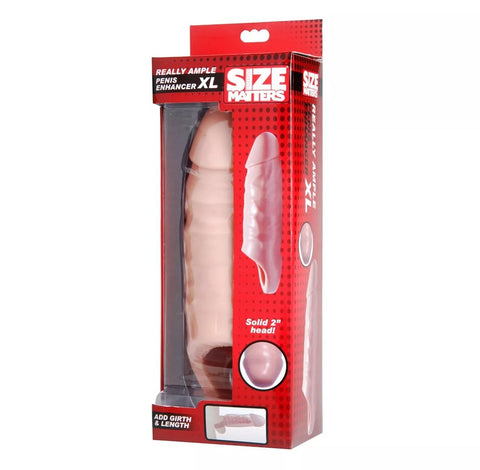 XR Brands Size Matters Really Ample Penis Enhancer Sheath XL Studded Interior - Pumps, Extenders and Sleeves