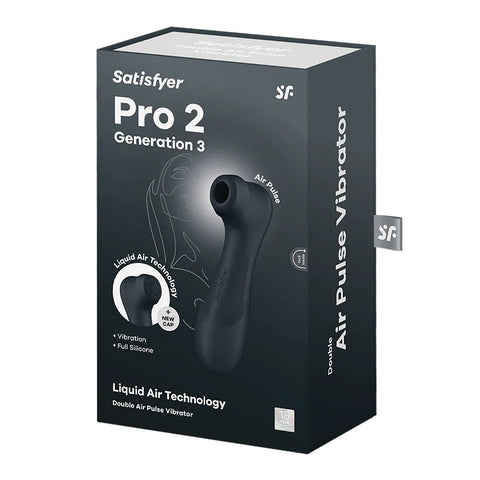 Satisfyer Pro 2 Generation 3 USB Rechargeable Clitoral Vibrator Liquid Air - Clit Ticklers and Pulsators
