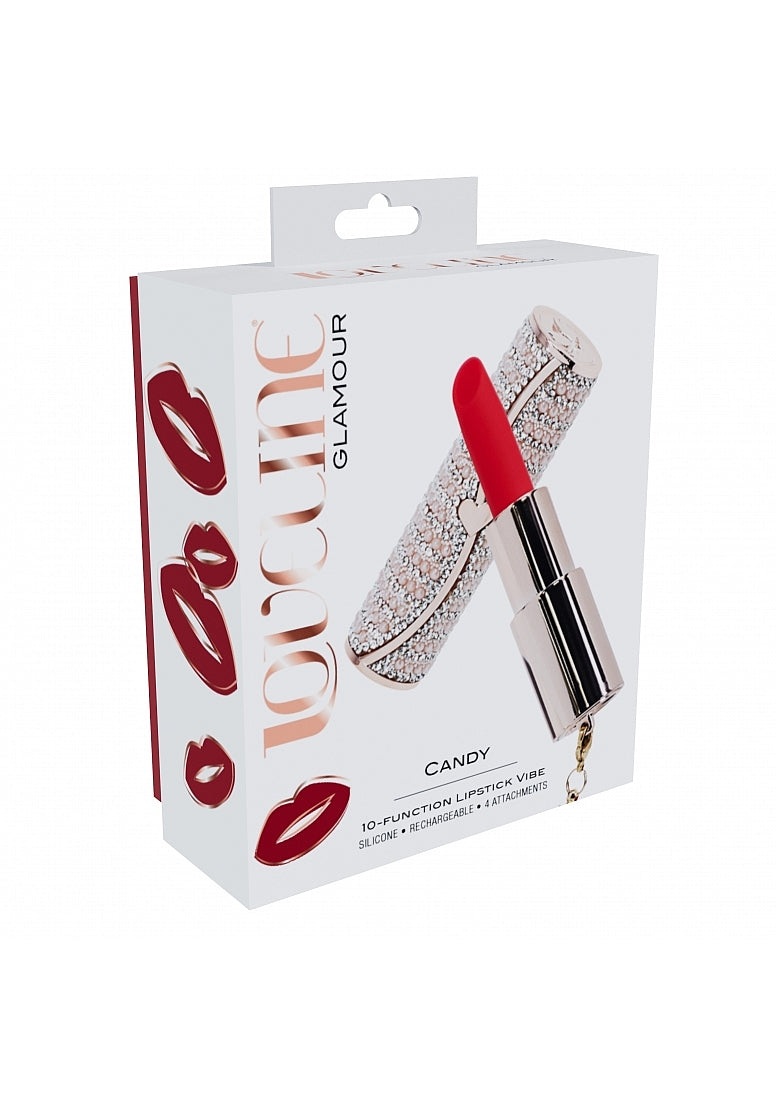 Shots Loveline Candy 10 Functions Lipstick Vibrator - - Personal Massagers
