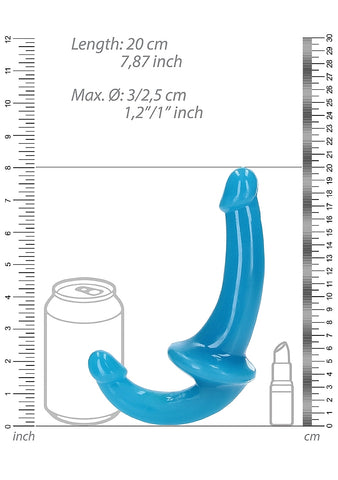 Shots 6 Inch Strapless Strap On Glow in the Dark Neon Dildo