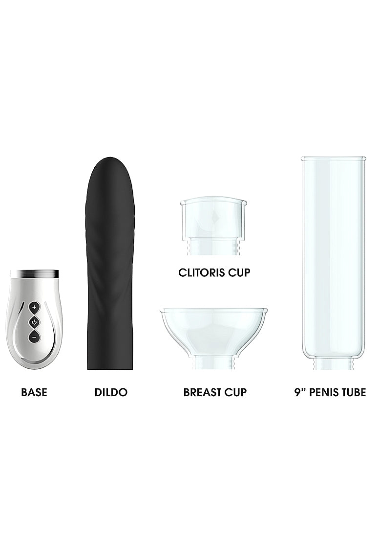 Shots Pumped Twister 4 in 1 Rechargeable Couples Pump Kit - Sex Toys For Couples