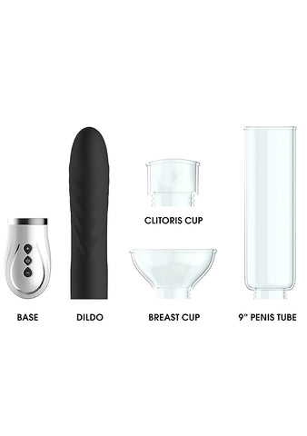 Shots Pumped Twister 4 in 1 Rechargeable Couples Pump Kit - Sex Toys For Couples