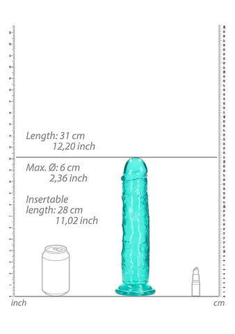Shots Toys 11 Inch Crystal Clear Straight No Balls Dildo