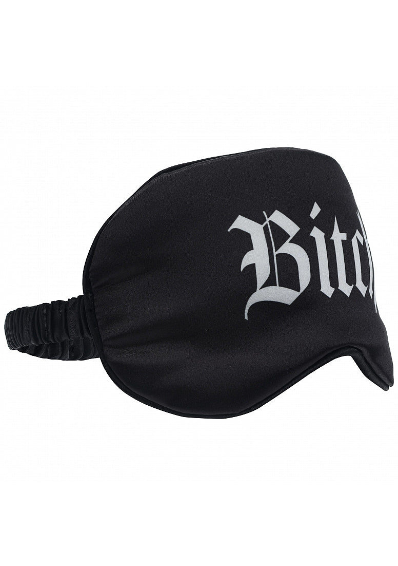 Shots Toys OUCH! Satin Bitch Printed Eye Mask - Masks And Blindfolds