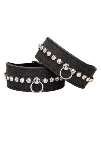 Shots Toys Diamond Studded Bondage Wrist Cuffs - Cuffs And Restraints