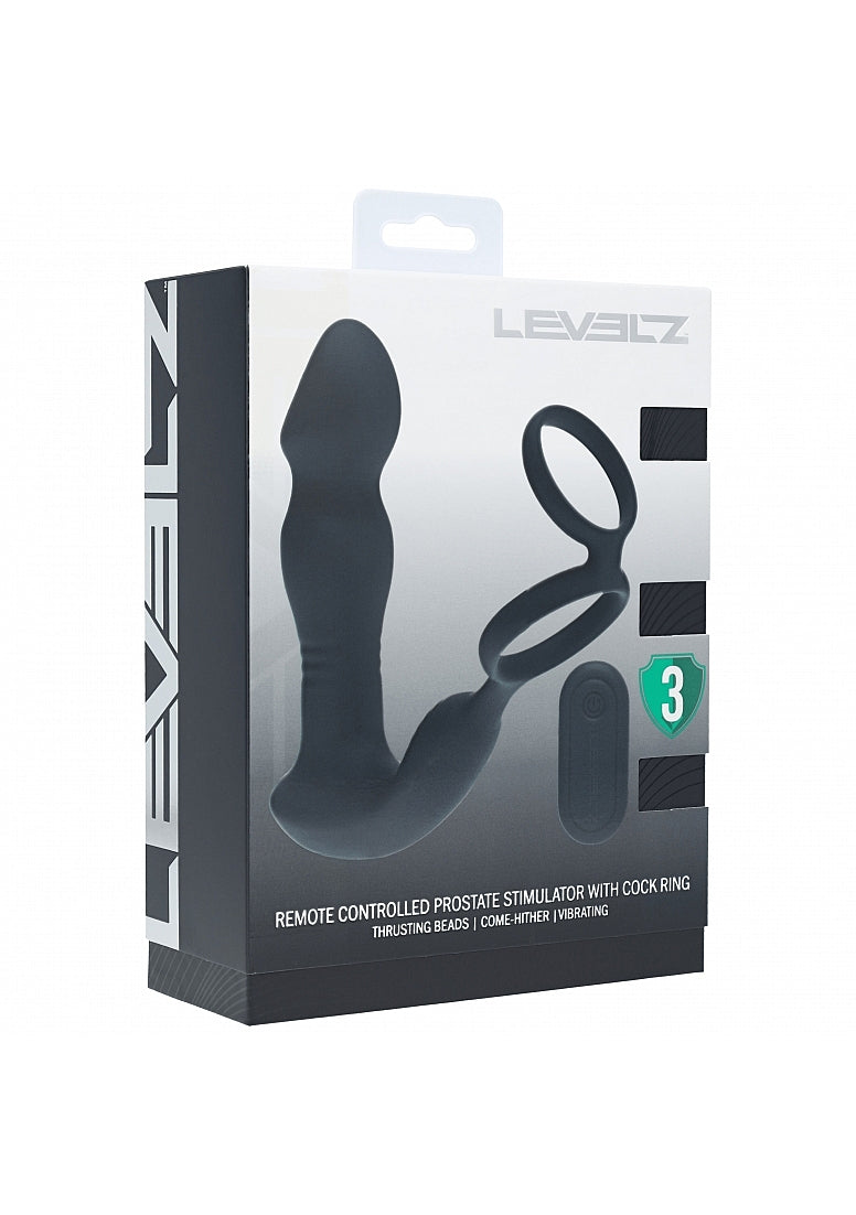 LEVELZ Remote Controlled Prostate Stimulator with Cock Ring - - Prostate Toys