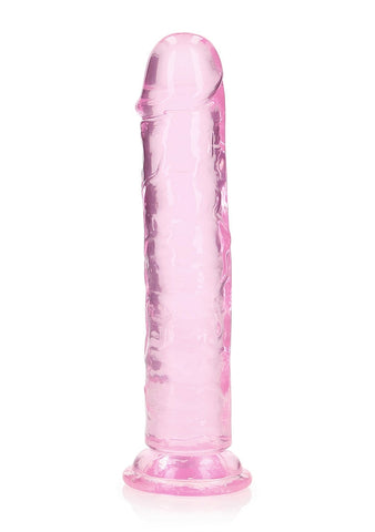 Shots Toys Realrock Crystal Clear 8 Inch No Balls Straight Dildo Suction Cup - Realistic Dildos