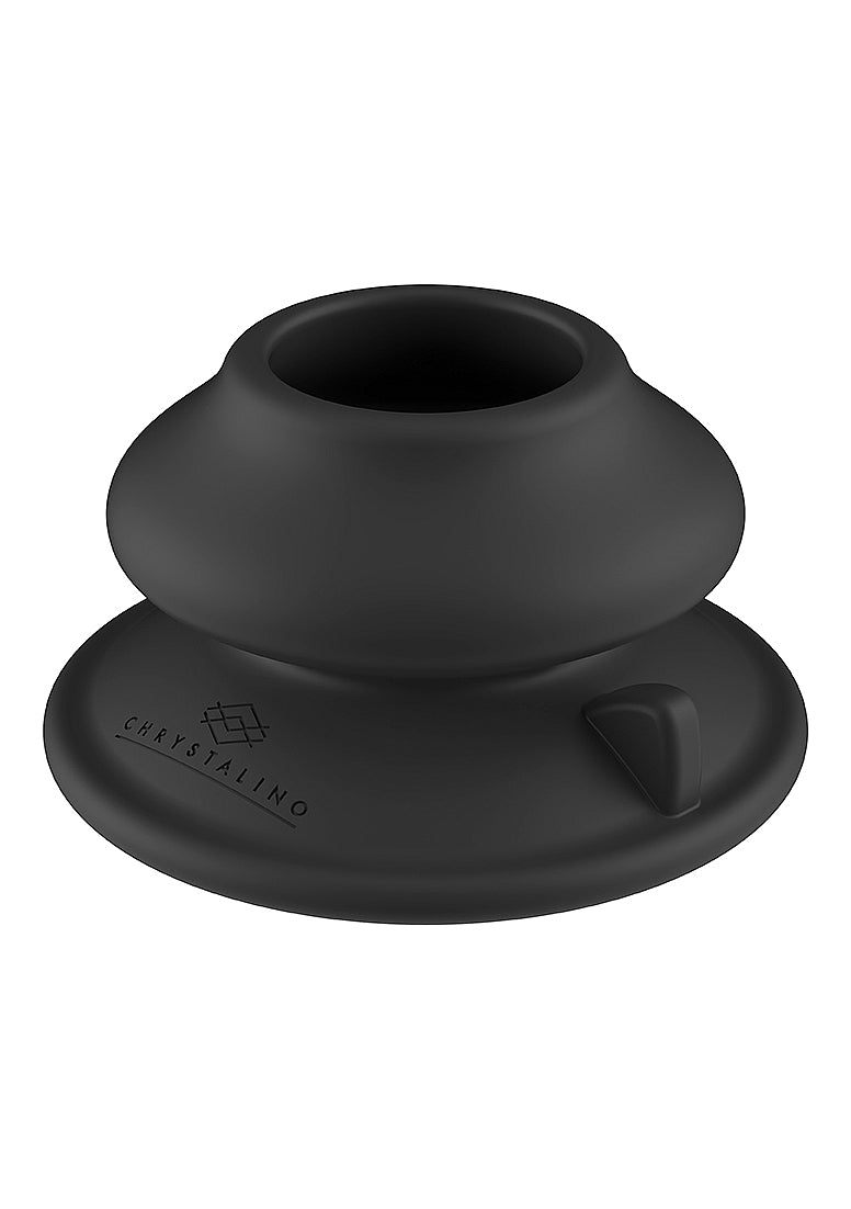 Shots Rimly Remote Control Glass Vibrator With Suction Cup - Glass Sex Toys