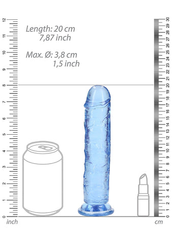 Shots Toys Straight 7 Inch Crystal Clear Dildo With No Balls