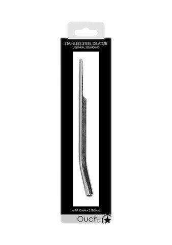 Shots Urethral Sounding Stainless Steel Dilator Black - Urethral Sounds