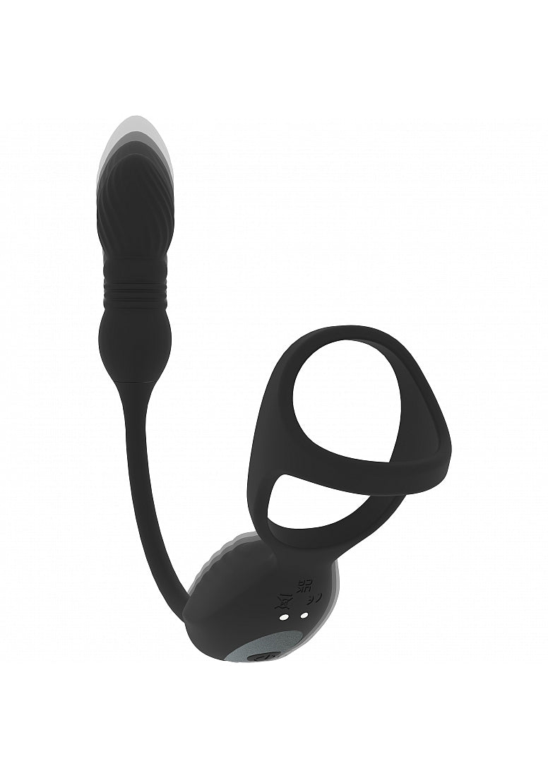 LEVELZ Vibrating TriO Cock Ring with P-Spot Stimulator - - Vibrating Cock Rings