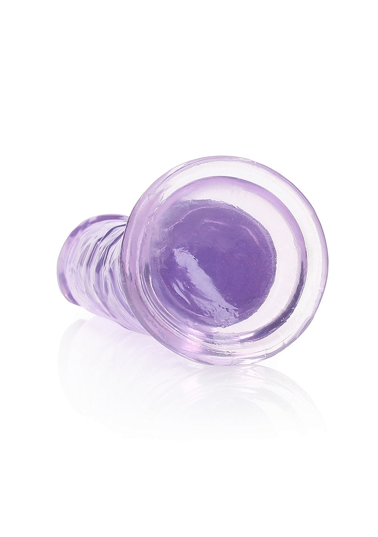 Realrock Crystal Clear 8 Inch No Balls Straight Dildo - Purple - Realistic Dildos