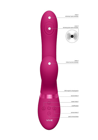 Shots Hide Pulse & Airwave Technology Rabbit Vibrator - Rabbit Vibrators