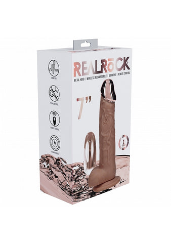 Shots REALROCK Metal Head 7 Inch Realistic Vibrating Dildo