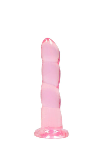 Realrock Crystal Clear Non Realistic Suction Cup Dildo 13cm - Non-Realistic Dildos
